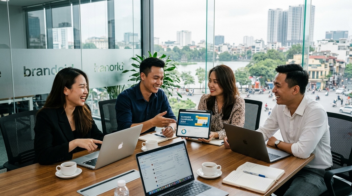 Đội ngũ chuyên viên Strategic Planning trẻ trung (25-30 tuổi) tại 2S Media