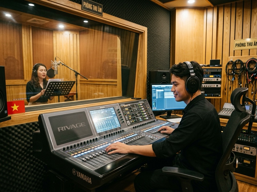 Phòng thu âm tiêu chuẩn phát thanh 2S Media